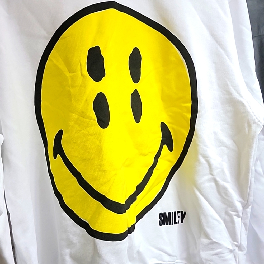 Smiley hoodie sz M Zara Yellow Happy Face Colab